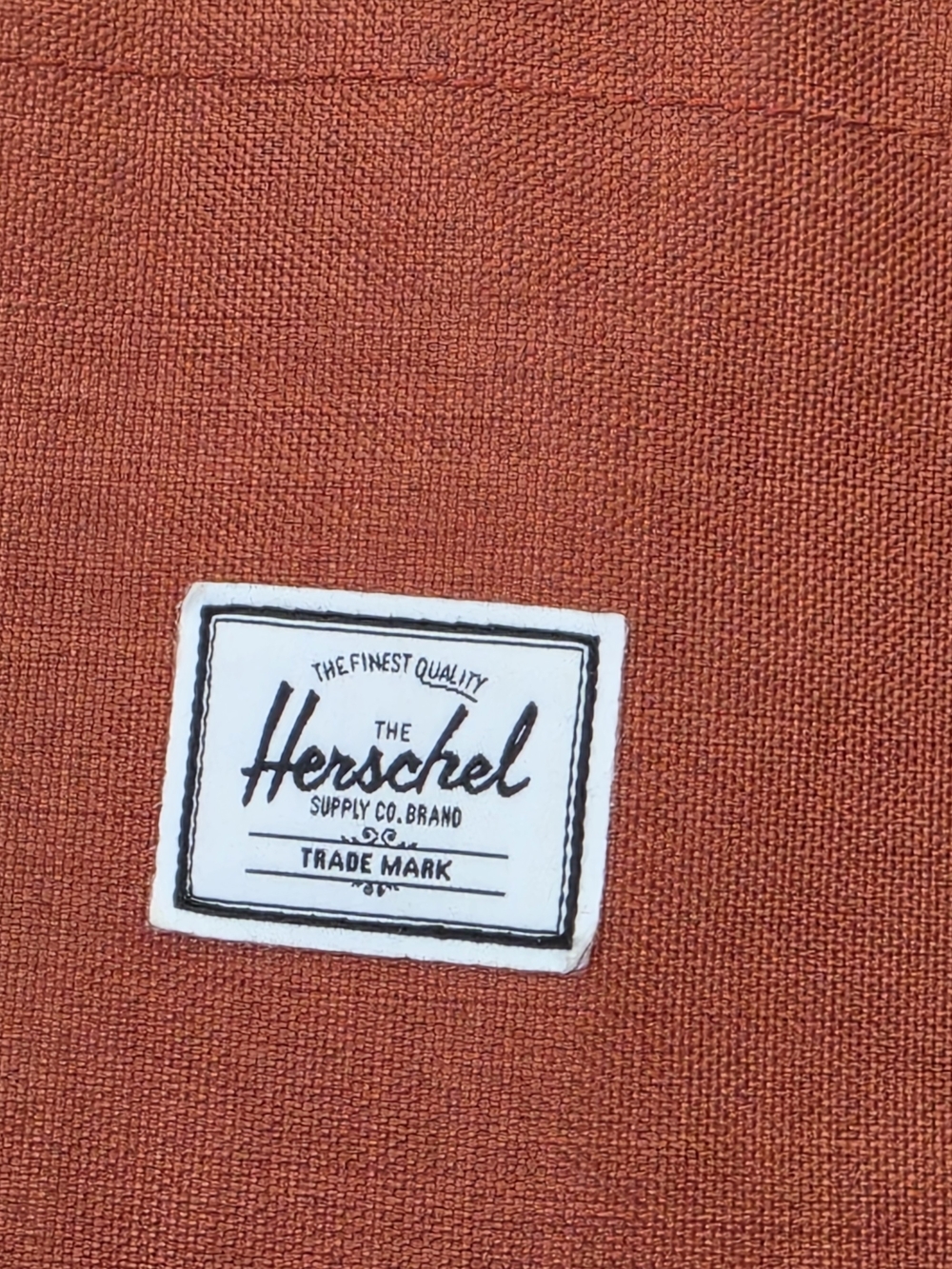 Herschel Supply Co Canvas Tote Bag Rust Orange Large Shopper Carryall